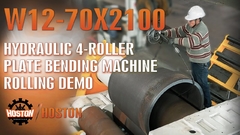 ماشین خم کردن صفحه های هیدرولیک 4 رولر W12-70 × 2100